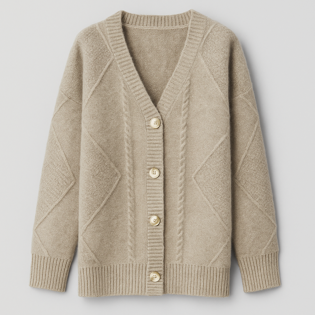 Janneth Afslappet lang cardigan