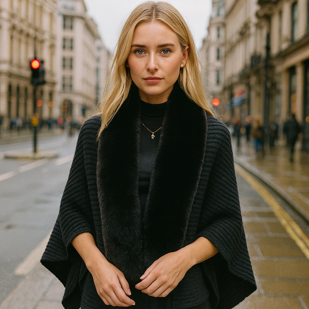 Maja Faux Fur Sjal