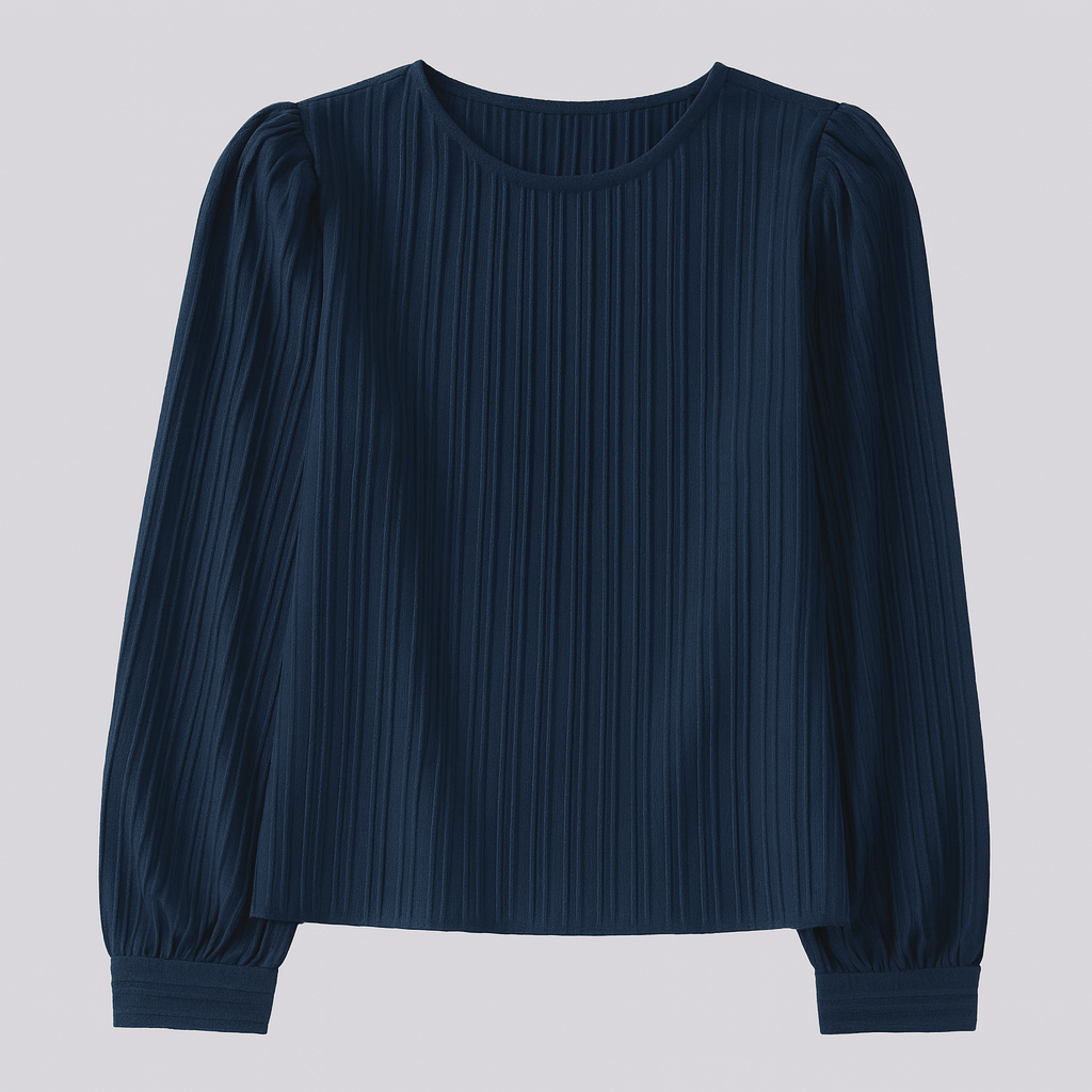 Sofie Plisseret Satinbluse