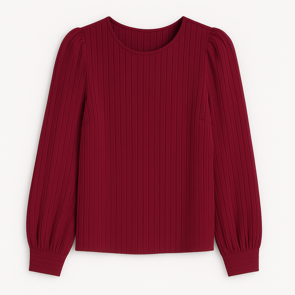 Sofie Plisseret Satinbluse