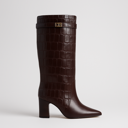 Abigail Falske læderhøje støvler