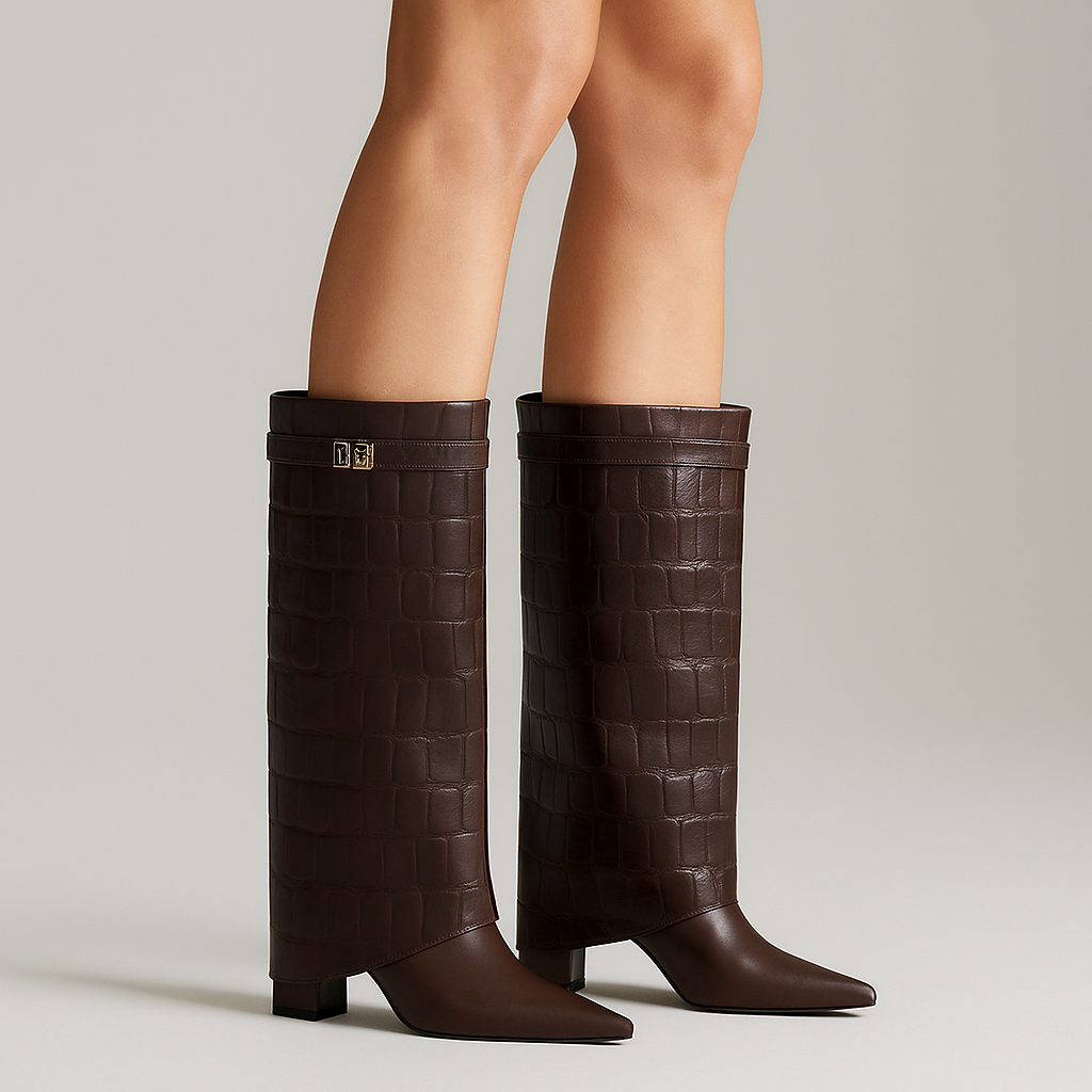 Abigail Falske læderhøje støvler