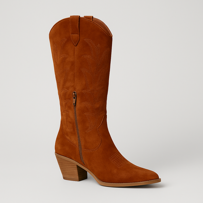 Aida Falske ruskind cowgirl støvler