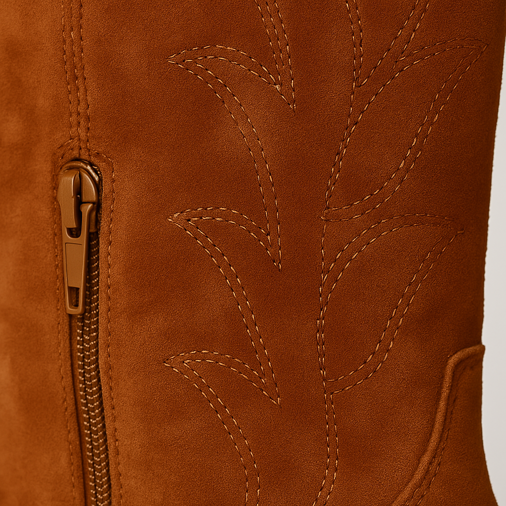 Aida Falske ruskind cowgirl støvler