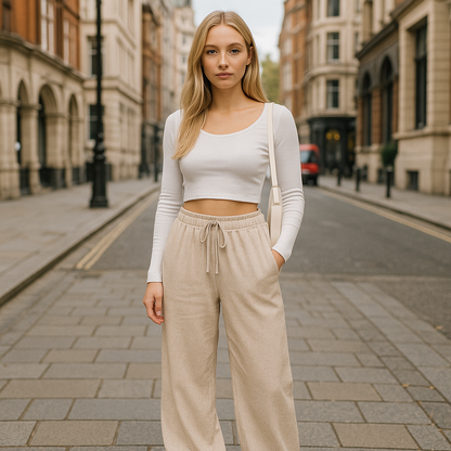 Beth Afslappede bukser med høj talje