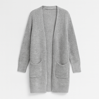 Birgitte Elegant Ensfarvet Cardigan
