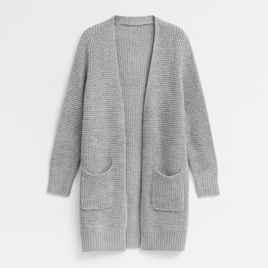 Birgitte Elegant Ensfarvet Cardigan