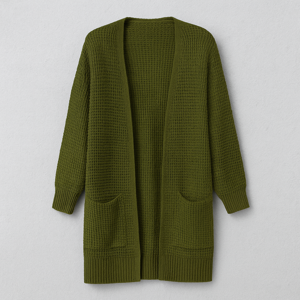 Birgitte Elegant Ensfarvet Cardigan
