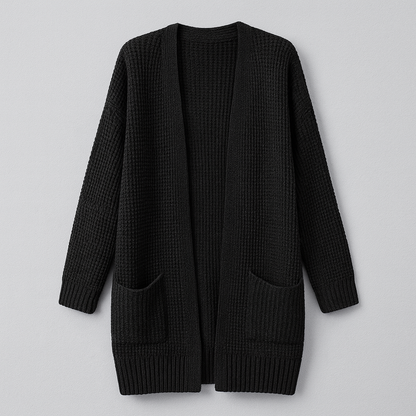 Birgitte Elegant Ensfarvet Cardigan