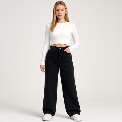 Blaire Jeans med høj talje og lige ben