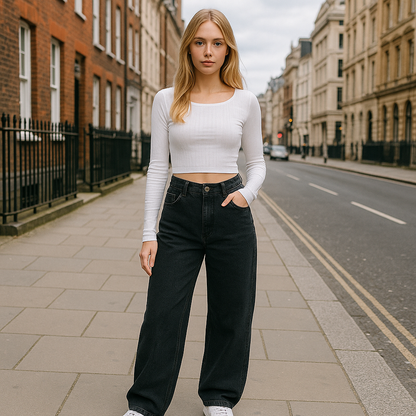 Blaire Jeans med høj talje og lige ben
