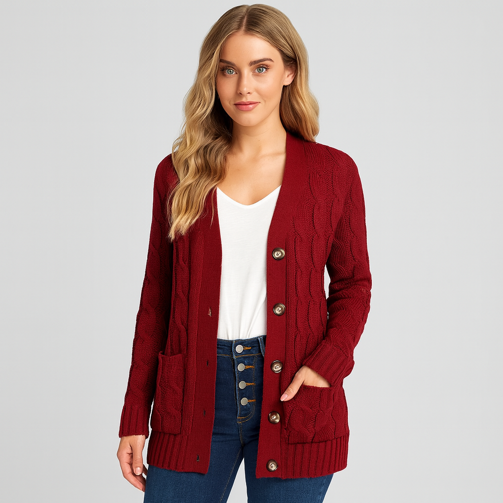 Bodil Kabelstrikket Cardigan