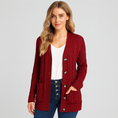 Bodil Kabelstrikket Cardigan