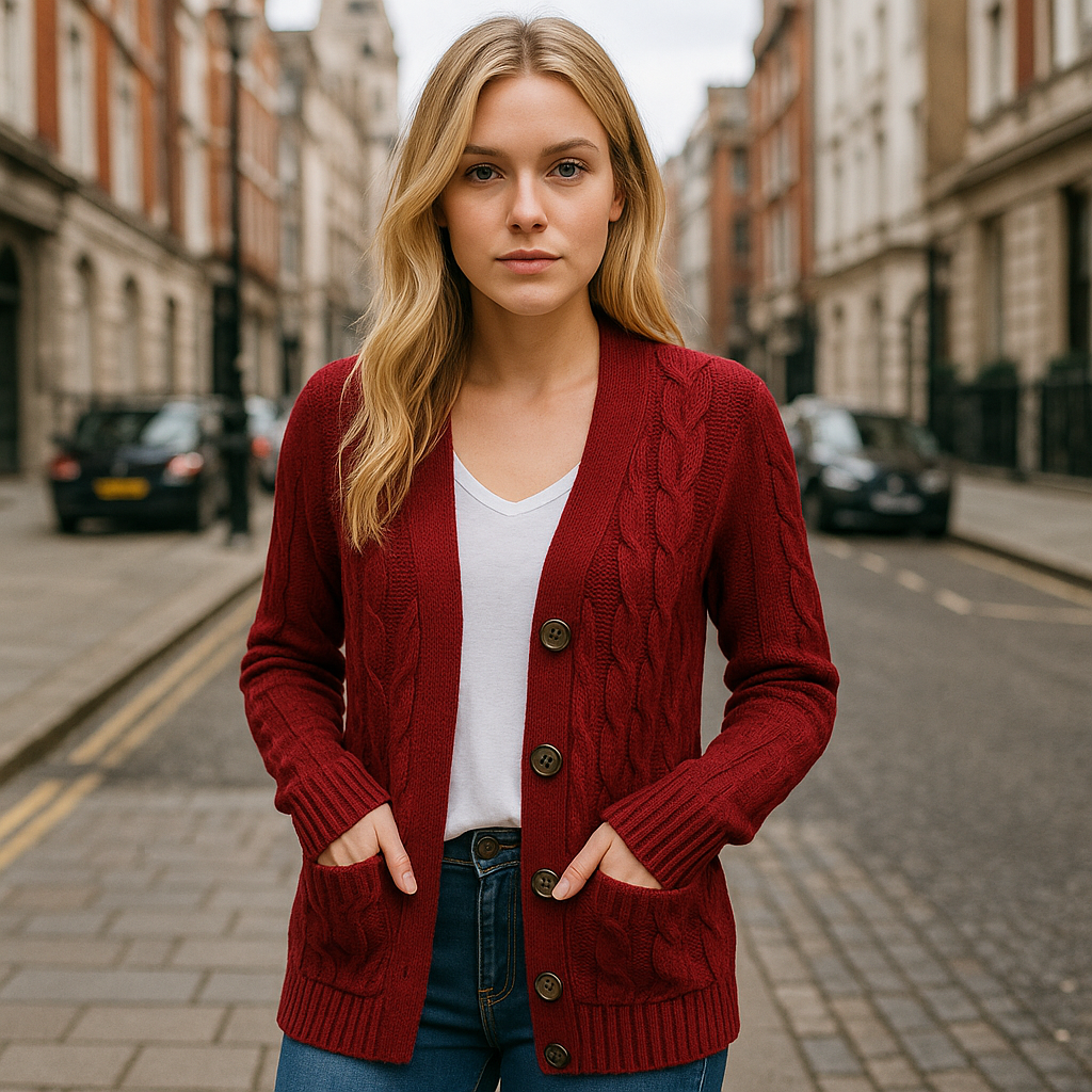 Bodil Kabelstrikket Cardigan