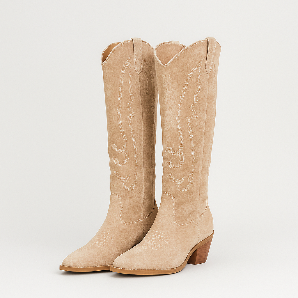 Bree Falske ruskind cowgirl støvler