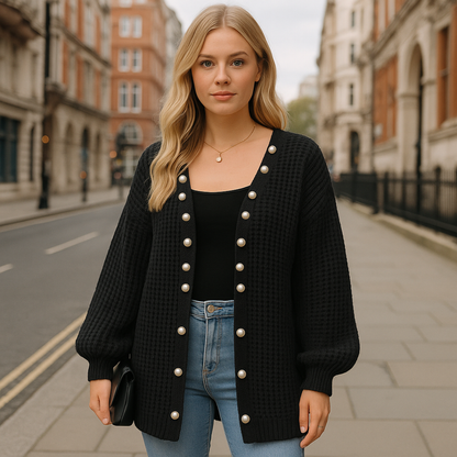 Camilla Minimalistisk Oversized Cardigan