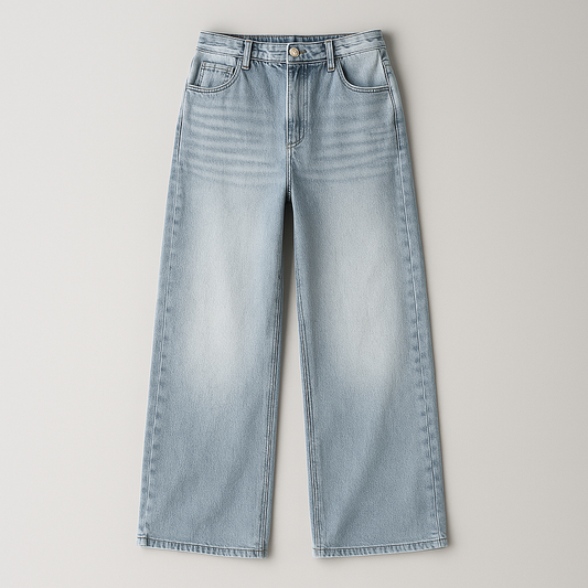 Deniese Afslappet jeans med høj talje