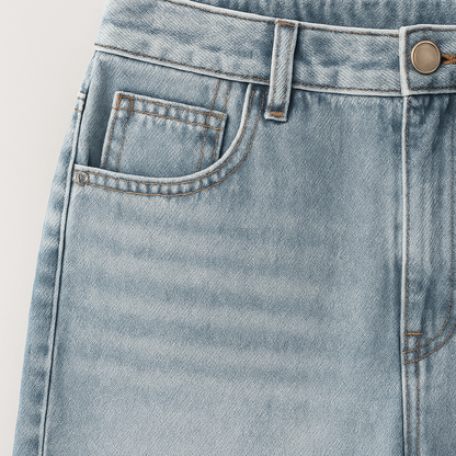 Deniese Afslappet jeans med høj talje