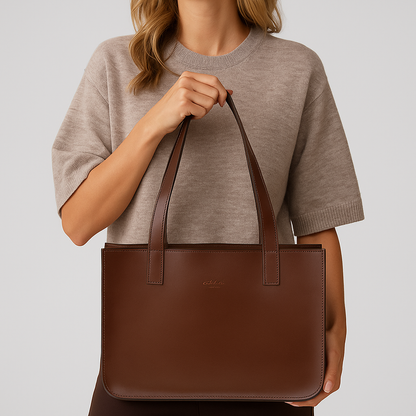 Dinna Shopper taske i imiteret læder