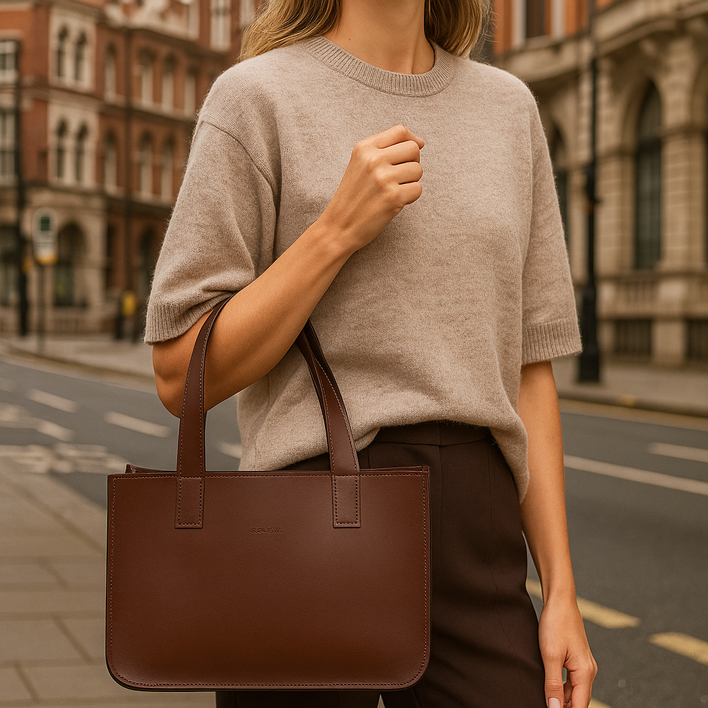 Dinna Shopper taske i imiteret læder