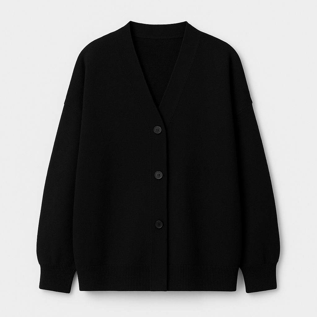 Dorthe Vintage lang cardigan med V-hals