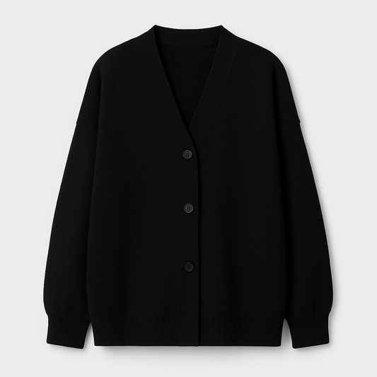 Dorthe Vintage lang cardigan med V-hals