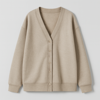 Dorthe Vintage lang cardigan med V-hals