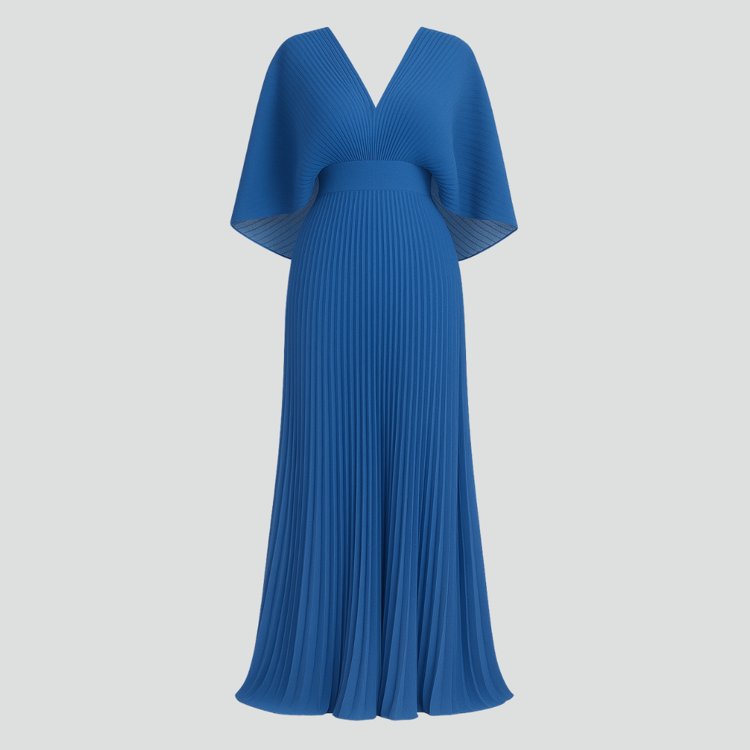 Elara Plisseret Maxi Kjole