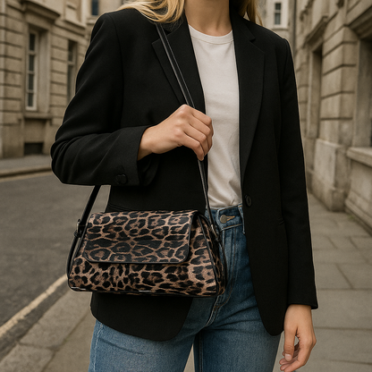 Evy Leopard Design Taske