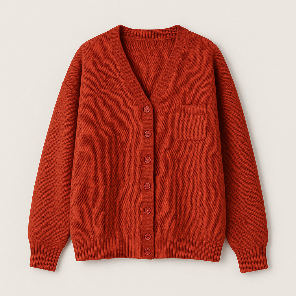 Gerda Afslappet Strikket Cardigan