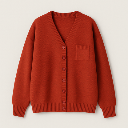 Gerda Afslappet Strikket Cardigan