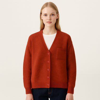 Gerda Afslappet Strikket Cardigan