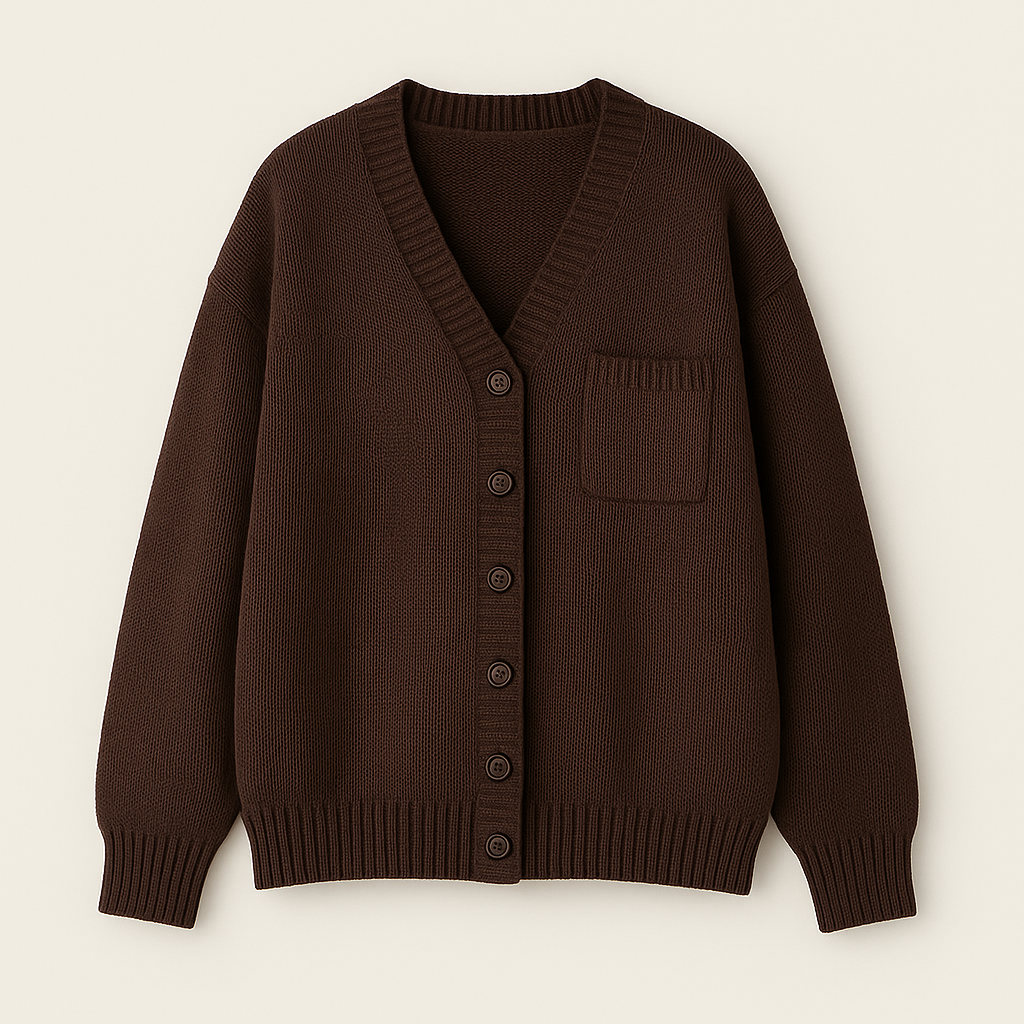 Gerda Afslappet Strikket Cardigan