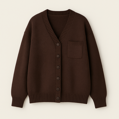 Gerda Afslappet Strikket Cardigan