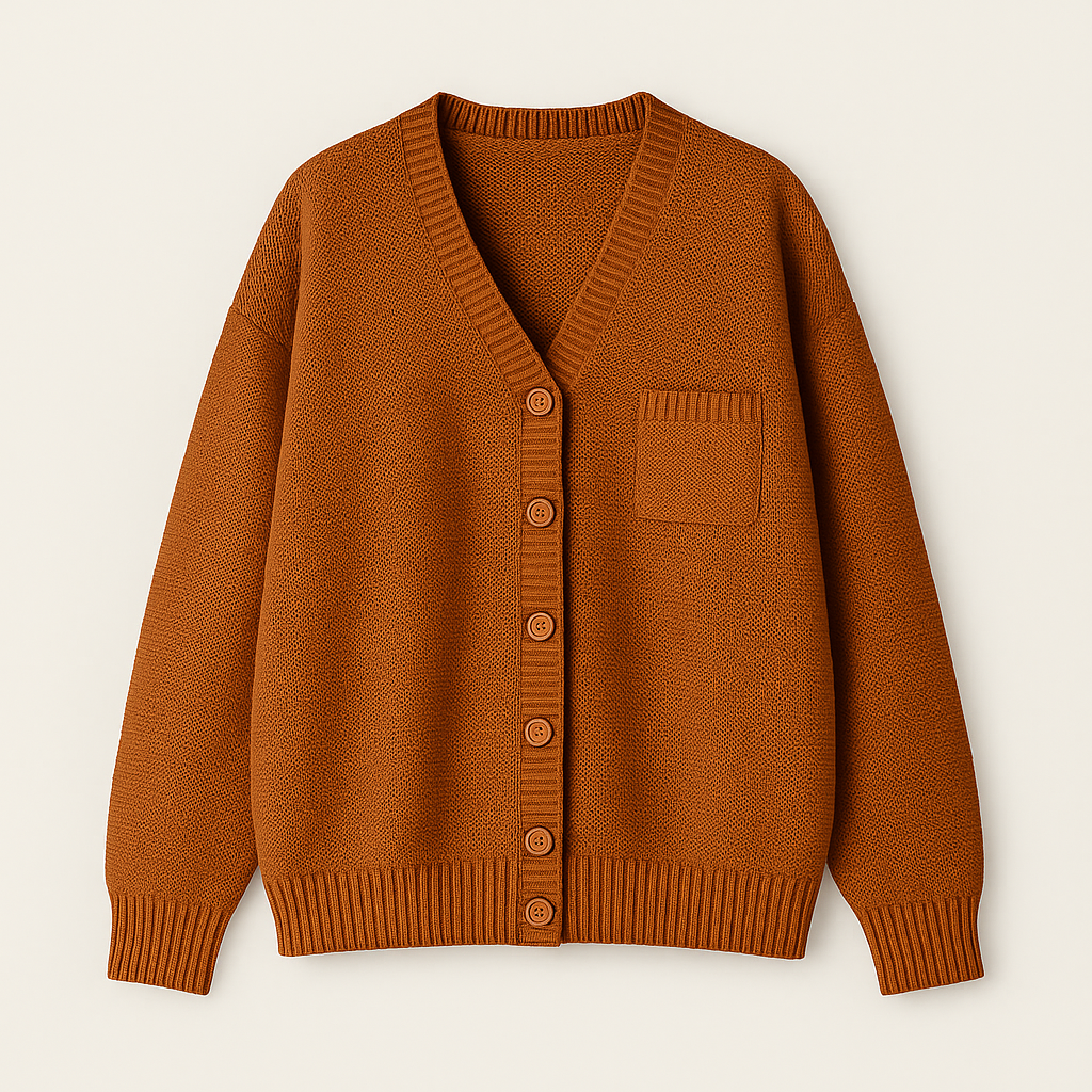 Gerda Afslappet Strikket Cardigan