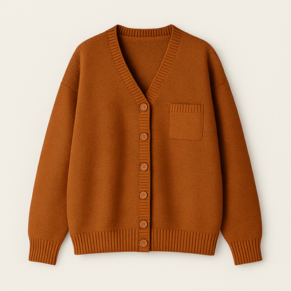 Gerda Afslappet Strikket Cardigan