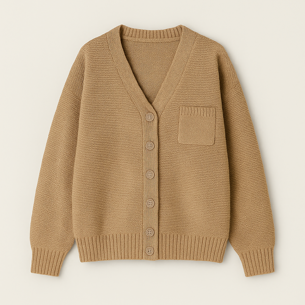 Gerda Afslappet Strikket Cardigan