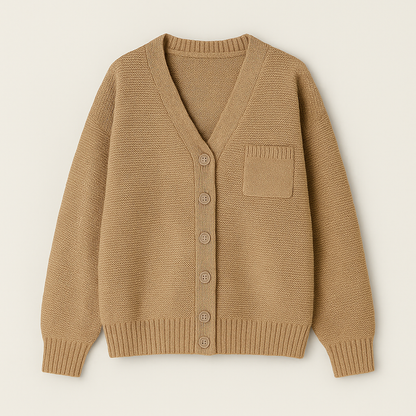 Gerda Afslappet Strikket Cardigan