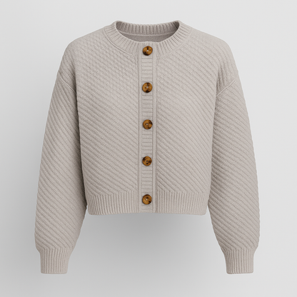 Helene Strikket kort Cardigan