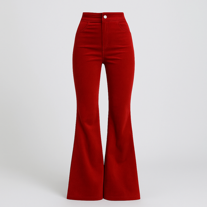 Irene Trendy bukser med høj talje og brede ben