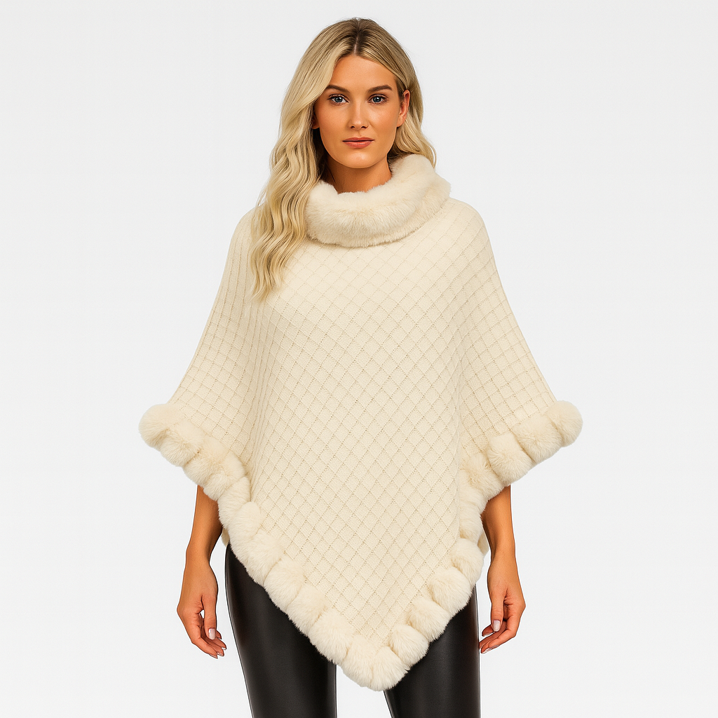 Isabella Poncho med Fuskepels