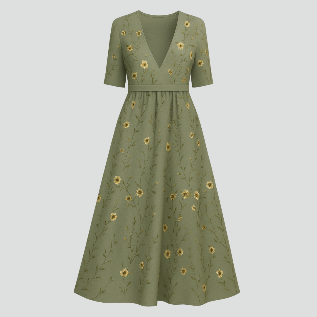 Isla Blomstret Maxi Kjole