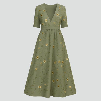 Isla Blomstret Maxi Kjole