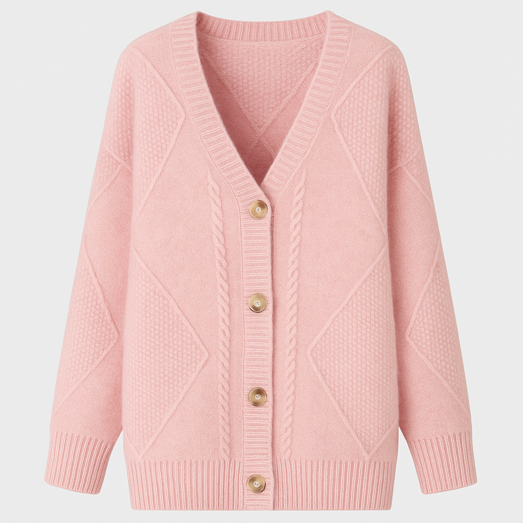 Janneth Afslappet lang cardigan