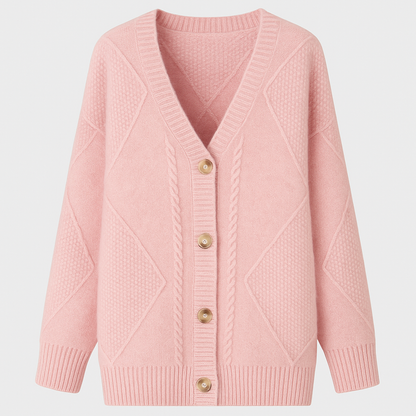 Janneth Afslappet lang cardigan