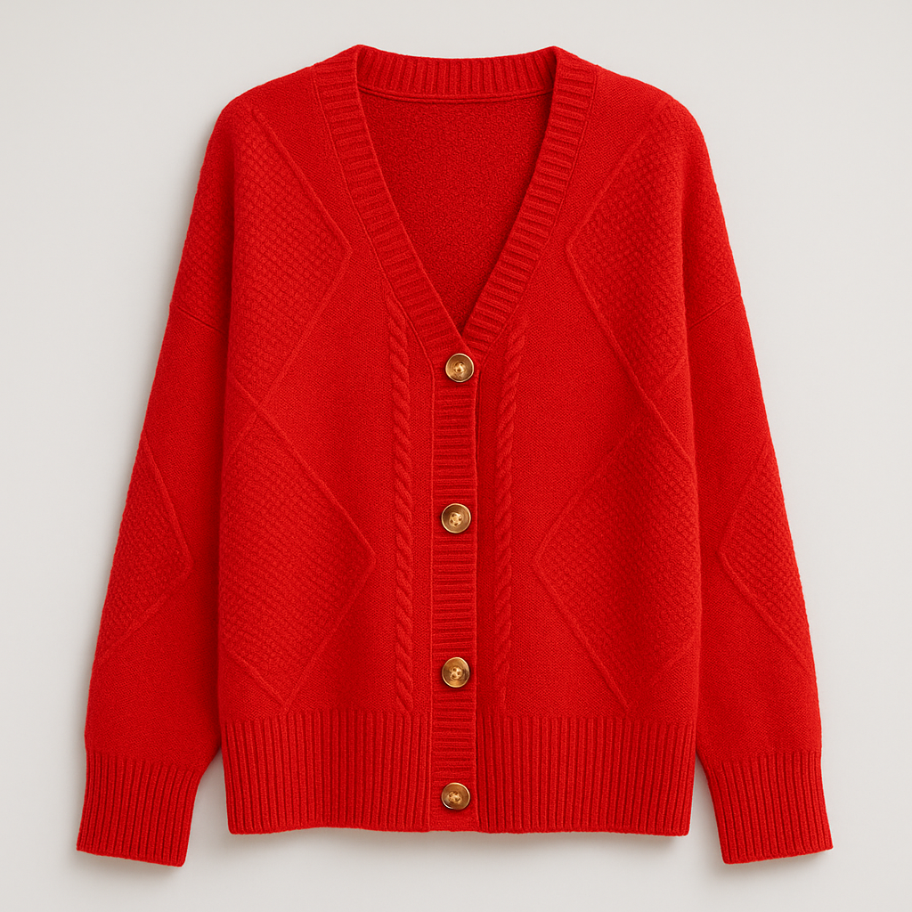 Janneth Afslappet lang cardigan