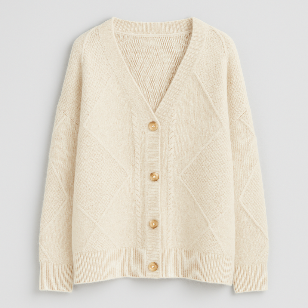 Janneth Afslappet lang cardigan