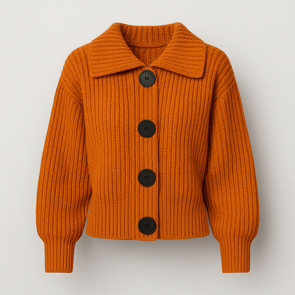 Jasmine Elegant cardigan med store knapper