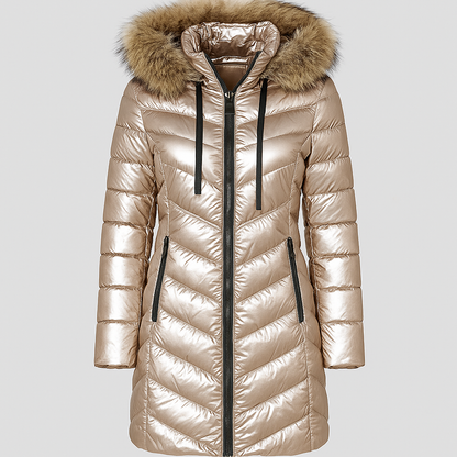 Kirsi Skinnende quiltet jakke