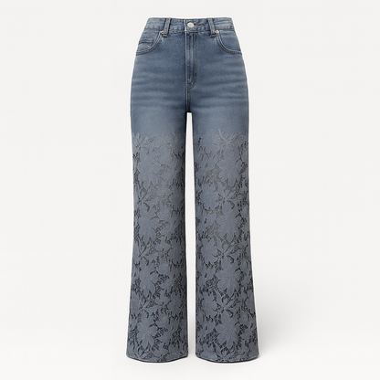 Kirsti Afslappede jeans med blondefliser